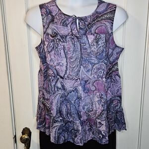 Talbots Multicolor Paisley Women's Tank Top - Size Large
